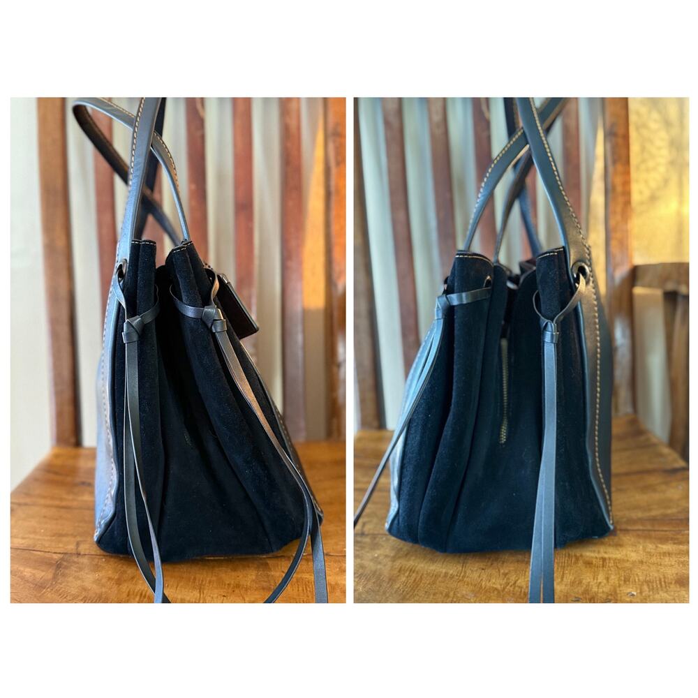 Coach 1941 Harmony Hobo Bag Black Glovetanned Leather & Suede - Picture 4 of 16